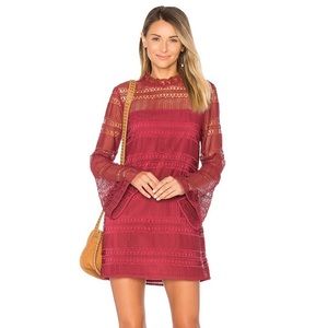 Tularosa maroon lace dress